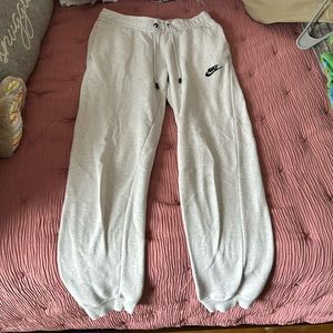 grey/white nike joggers